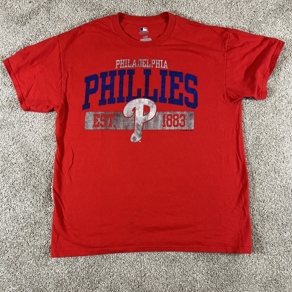Phillies Red T-Shirt Lg Genuine MLB‎ Merchandise